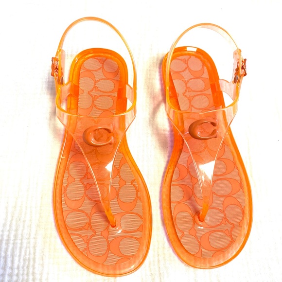 Coach Natalee Jelly Sandals Orange - Picture 3 of 6